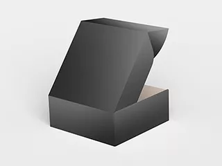 Коробка с откидывающейся крышкой 280х280х160, непрозрачная, черная