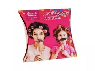 Коробка-конверт 253х60х265, непрозрачная, с печатью