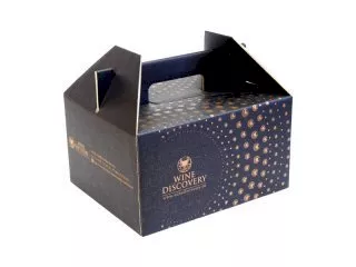 Короб с ручкой 320х256х176, непрозрачный, с комплектом прокладок на 6 бутылок вина