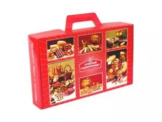 Чемодан с ручкой 370х220х67, непрозрачный, с печатью