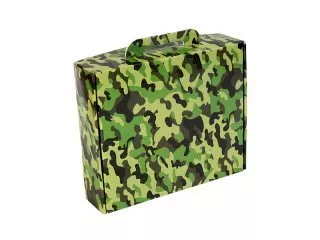 Чемодан с ручкой 270х70х230, непрозрачный, с печатью