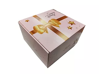 Коробка с откидывающейся крышкой 280х280х100, непрозрачная, с печатью